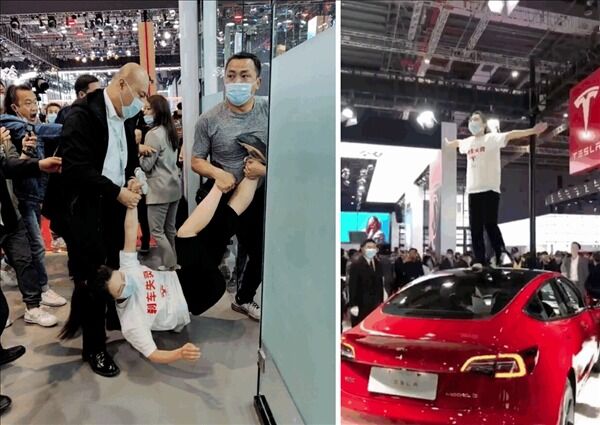 ▲▼陸女質疑特斯拉剎車失靈。(圖/翻攝快科技)