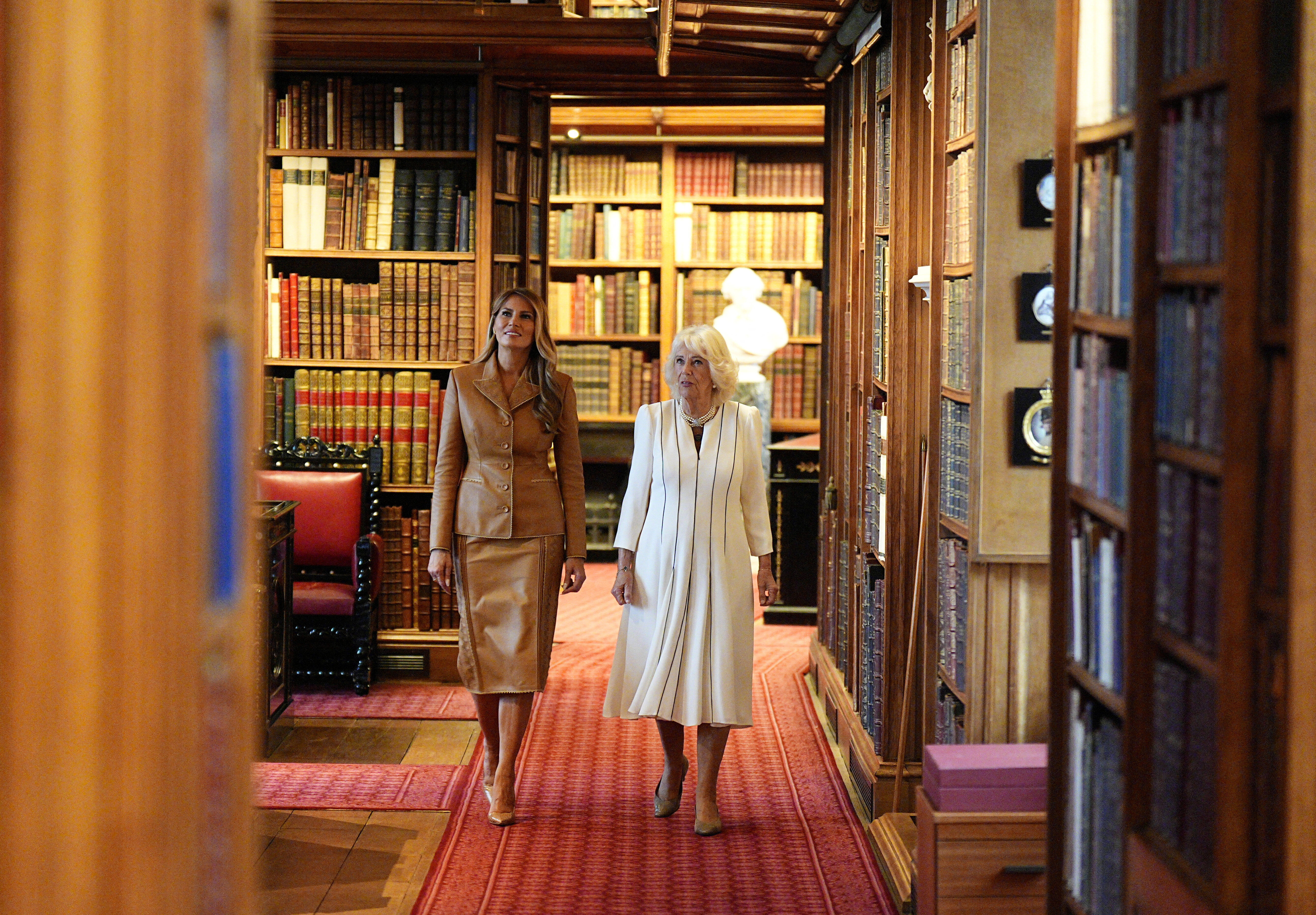 ▲▼凱特王妃與美國第一夫人 。(圖/路透社)