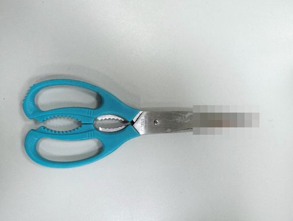 ▲龜山警方查扣劉男作案用剪刀等證物(資料照/龜山警方提供)