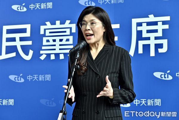 ▲鄭麗文出席中天新聞舉辦《國民黨主席大辯論》。(圖/記者李毓康攝)