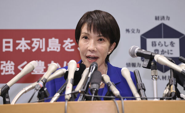 ▲▼高市早苗有意參選自民黨總裁,19日召開出馬政見發表記者會。(圖/達志影像/美聯社)