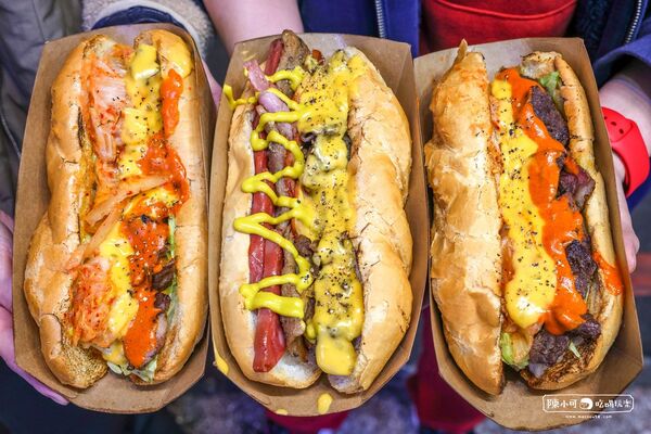 ▲▼板橋湳雅夜市美食「163熔岩起司牛排」,安格斯牛排潛艇堡推薦。(圖/部落客陳小可提供)