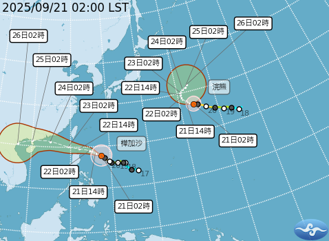 ▲▼樺加沙颱風。(圖/氣象署提供)