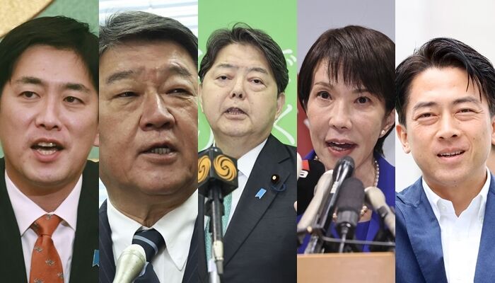 ▲▼自民黨總裁選舉5人登記參選。(圖/達志影像/美聯社)