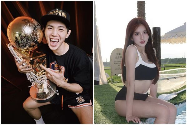 領航猿球員林子洧(改名:林洺威)與樂天女孩Dora被爆出疑似熱戀,但現已傳分手。(翻攝自臉書)