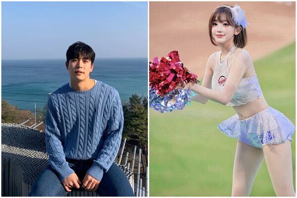 李珠珢與韓國職棒培證英雄隊的外野手朴洙鍾,因一張親密合照而傳出緋聞。(翻攝自臉書)