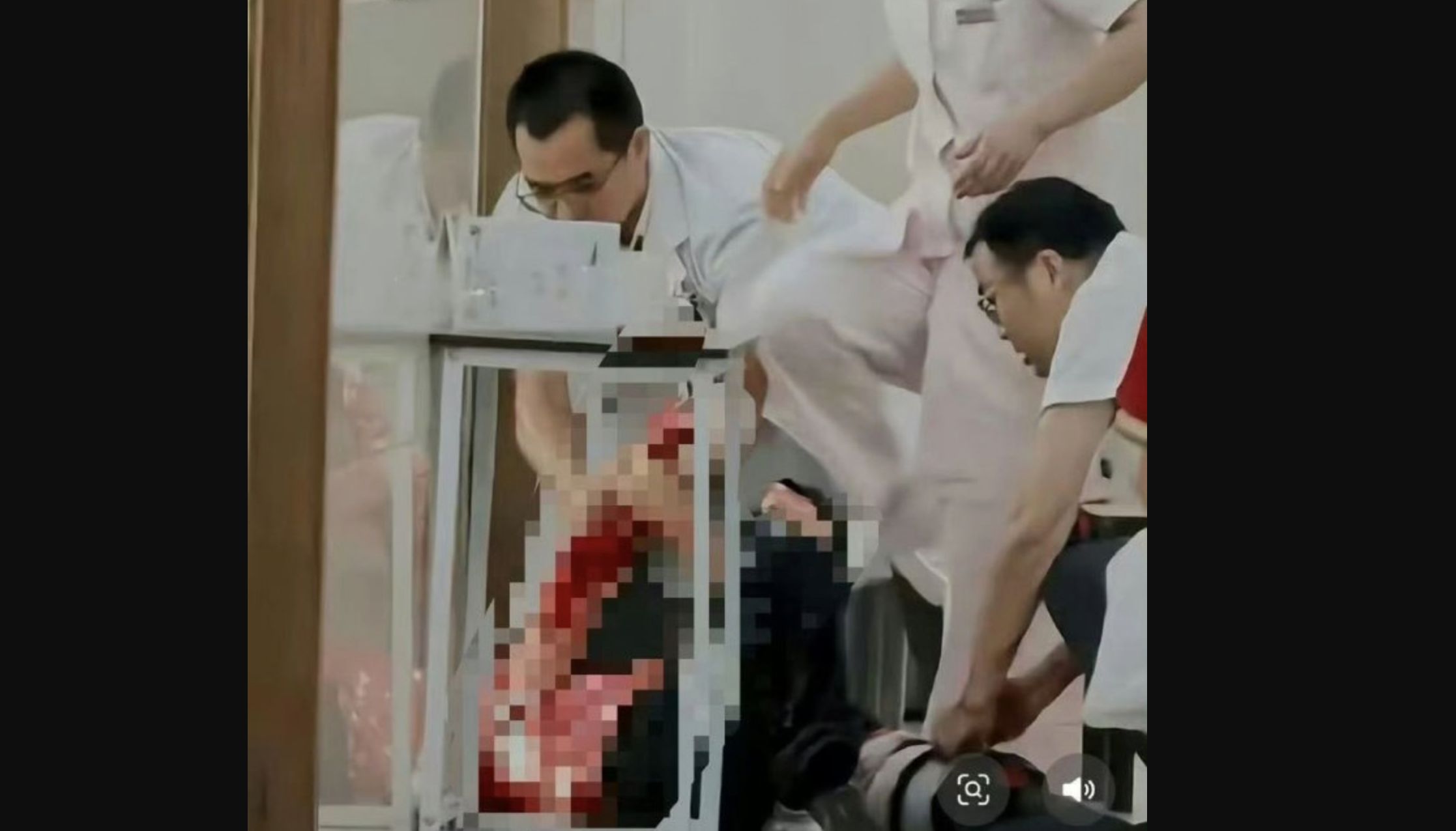 ▲廣州中醫藥大學第一附屬醫院出現病患持刀砍傷醫師的兇案。(圖/翻攝微博)