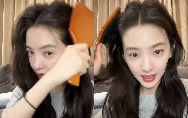 被人間初戀美貌爆擊!《難哄》章若楠「慵懶羊毛捲」造型太可愛,搭配暖調奶咖妝完成秋冬復古甜妹造型