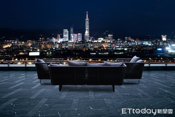 ▲台北萬豪INGE’S Bar&Grill_高空景觀露台。(圖/台北萬豪酒店提供)