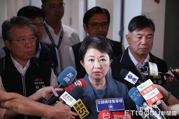 ▲盧秀燕提救災花蓮。(圖/記者游瓊華攝)