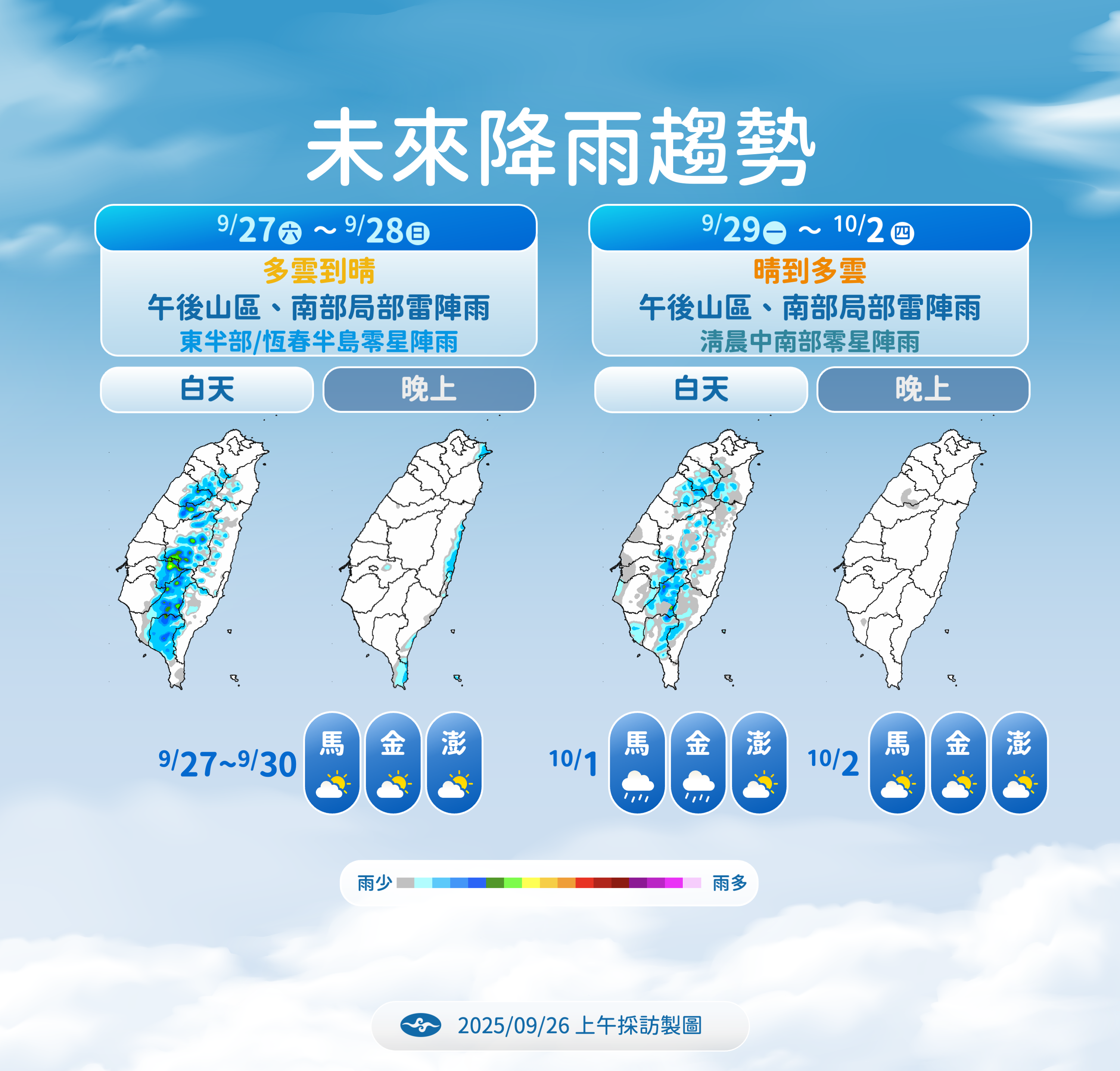 ▲▼天氣趨勢。(圖/氣象署提供)