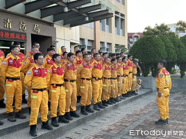▲台中特搜隊凱旋歸來。(圖/台中市消防局提供)