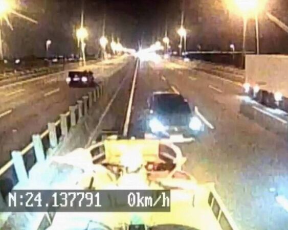 ▲國3和美路段發生休旅車開輔駕撞緩撞車。(圖/國道警方提供)