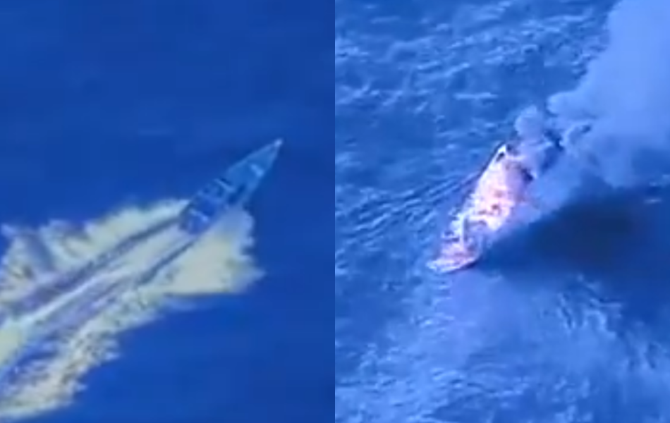 ▲美軍再次在委內瑞拉外海國際水域對一艘被認定為「販毒船隻」發動致命攻擊。(圖/翻攝自X/Pete Hegseth)