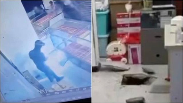 ▲▼2000多萬黃金被偷了!監視器驚見歹徒「破土而出」。(圖/翻攝globalreporter.org)