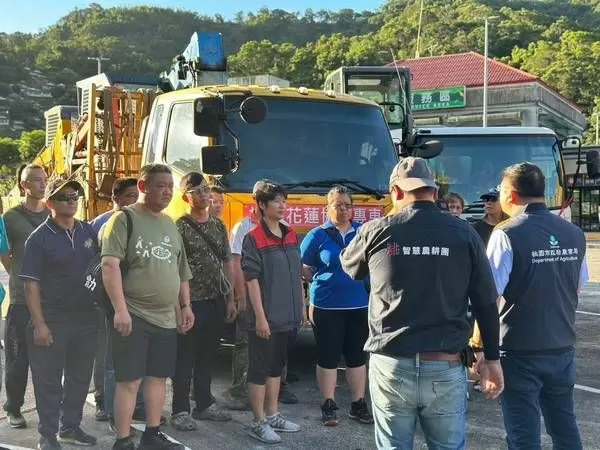 ▲桃園「智農超人」重裝上陣,搶進花蓮清災