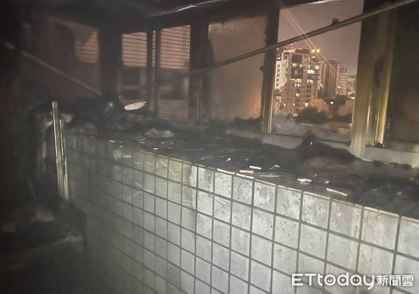 ▲▼台中一棟大樓10樓住家疑因洗衣機線路老舊釀禍 。(圖/民眾提供,下同)