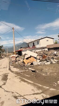 ▲▼花蓮光復鄉災區如戰場。(圖/張家銘提供)