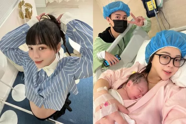 ▲▼《大學生》朱咩中秋產女「不到10分鐘就生完」。(圖/翻攝自Instagram/chu__mei)