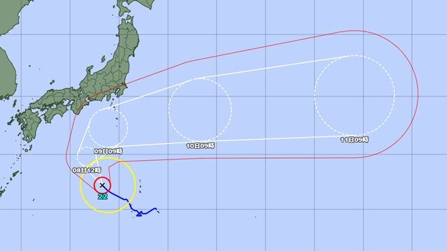 ▲▼哈隆恐掀「時速234公里」破壞性狂風 日氣象廳示警:直撲伊豆群島。(圖/翻攝日本氣象廳)