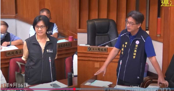 凌天航空歲修逾假未歸引發民怨,縣議員曹爾章在議會質詢此事,衛生局則已開罰近千萬元。(圖/翻攝畫面)