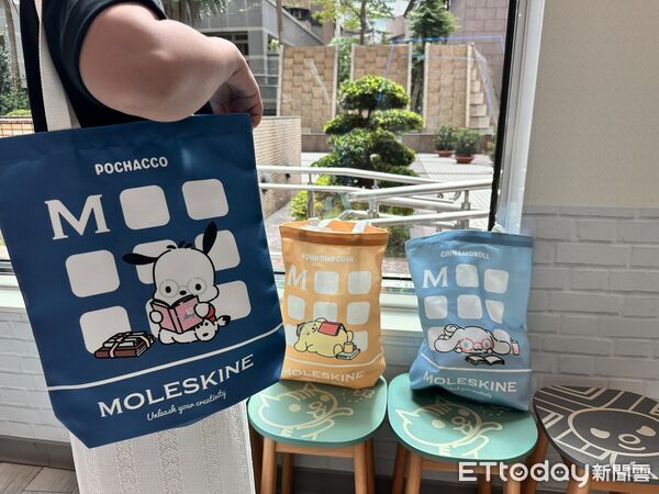 ▲▼7-11推出「Moleskine x Sanrio夢幻聯名」大耳狗、布丁狗、帕恰狗周邊。(圖/記者林育綾攝)
