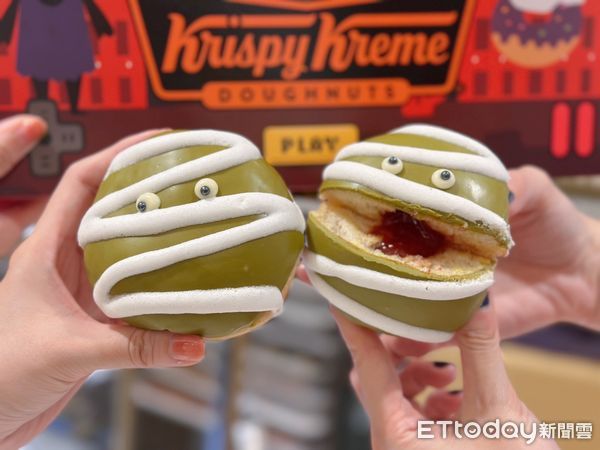 ▲▼Krispy Kreme推出3款萬聖節限定鬼怪甜甜圈。(圖/記者蕭筠攝)