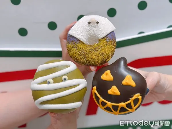 ▲▼Krispy Kreme推出3款萬聖節限定鬼怪甜甜圈。(圖/記者蕭筠攝)