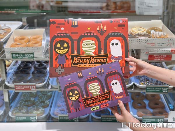 ▲▼Krispy Kreme推出3款萬聖節限定鬼怪甜甜圈。(圖/記者蕭筠攝)