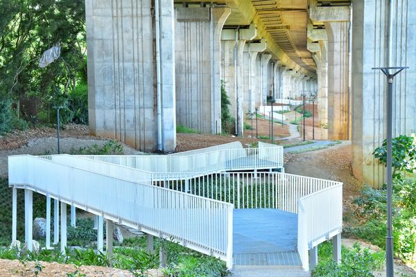 ▲沙鹿休閒景觀步道延伸段「沙鹿霞光步道」8月完工。(圖/台中市觀旅局提供)