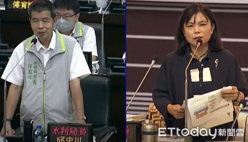 ▲國民黨團批評烏山頭水庫鋪設光電板,要求民進黨中央立全數拆除並停工二期工程。(記者林東良翻攝,下同)