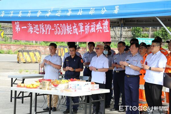 ▲基隆海巡35噸級巡防艇成軍。(圖/記者郭世賢翻攝)