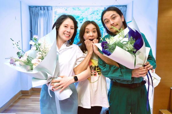 ▲《新手上路》爆花(蔡亘晏)、劉冠廷、陳意涵、黃冠智、楊銘威、天心、于子育、導演洪子鵬。(圖/文策院、四方四隅提供)