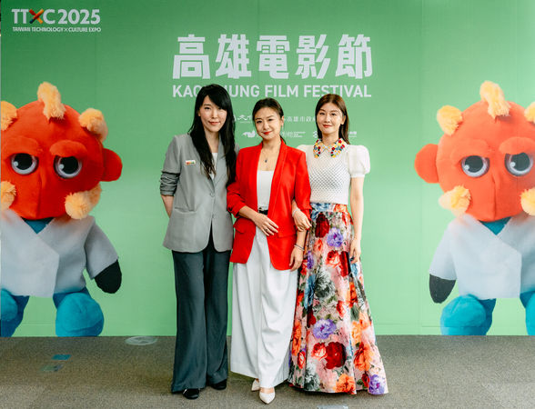 ▲《百花公主》(左起)導演李晏如、演員黃宇琳、朱芷瑩。(圖/高雄電影節提供)