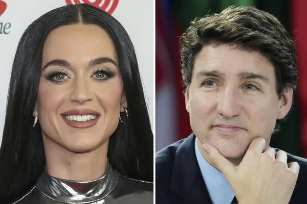 ▲▼ 美國天后凱蒂佩芮(Katy Perry)與加拿大前總理杜魯道(Justin Trudeau)。(圖/達志影像/美聯社)