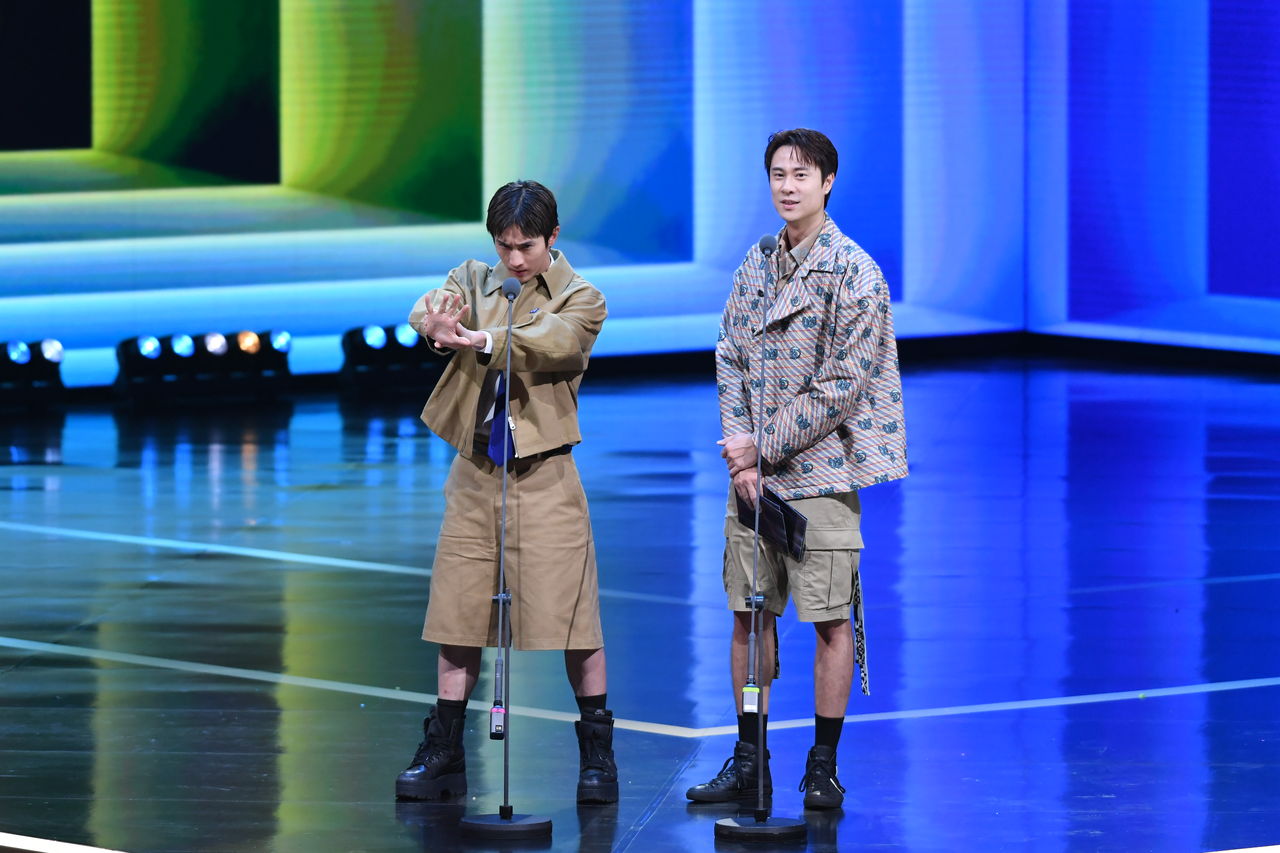 ▲▼阿本、劉書宏擔任第60屆廣播金鐘頒獎人。(圖/三立提供)