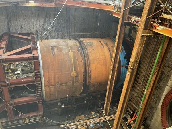 ▲桃園捷運綠線今年第6台潛盾機發進