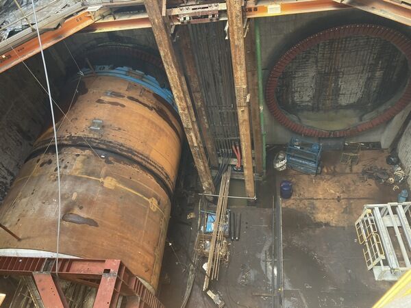 ▲桃園捷運綠線今年第6台潛盾機發進