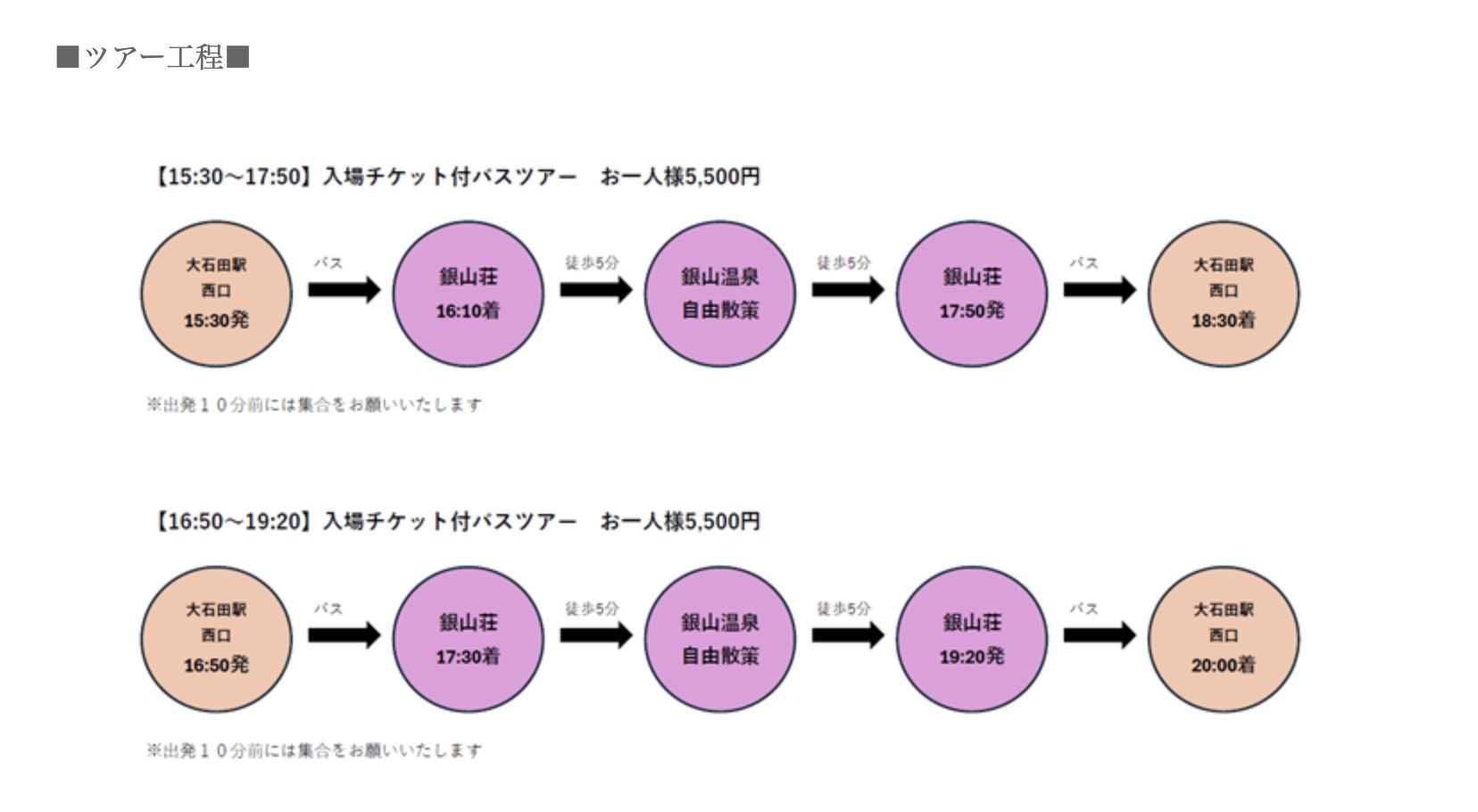 ▲▼銀山溫泉冬季限定半日遊行程。(圖/翻攝自銀山溫泉官網)