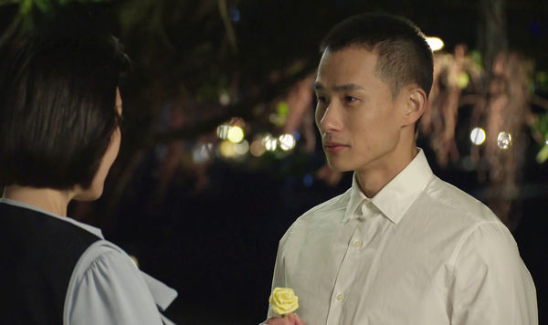 ▲盧彥澤在《寶島西米樂 傳承》與何宜珊有吻戲。(圖/台視提供)