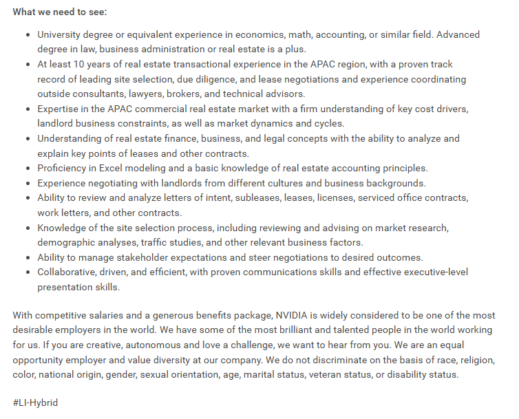 ▲輝達職缺內容曝光。(圖/翻攝自輝達官網)