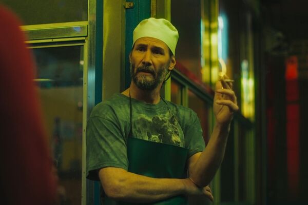 ▲《捍衛天使》基努李維、賽斯羅根、阿茲安薩里、吳珊卓。(圖/車庫提供)