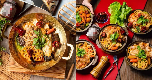 某麻辣香鍋店的餐點意外出現「木質食物夾」。(圖/翻攝自業者臉書)