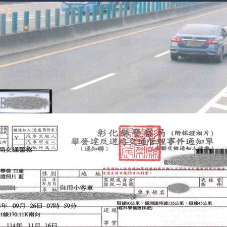 ▲彰化縣今年固定測速桿由東外環2.2K蟬聯冠軍。(圖/警方提供)