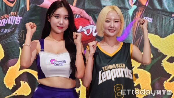 ▲▼雲豹開季記者會,韓籍啦啦隊新援徐賢淑、金賢姈;雲豹高錦瑋、克羅馬、林信寬、執行長張建偉 。(圖/記者呂佳賢攝)