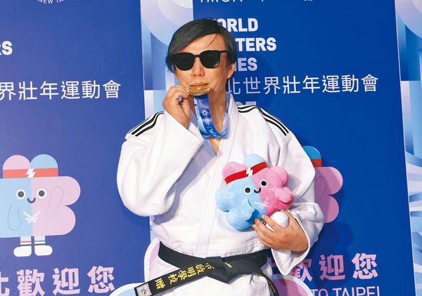 蕭煌奇在今年世壯運帕拉柔道男子90公斤組競賽拿下金牌,他說畢竟不是亞運及奧運等級,「這是算是大家去玩的休閒活動。」而拿下金牌也沒在客氣。(世壯運組委會提供)