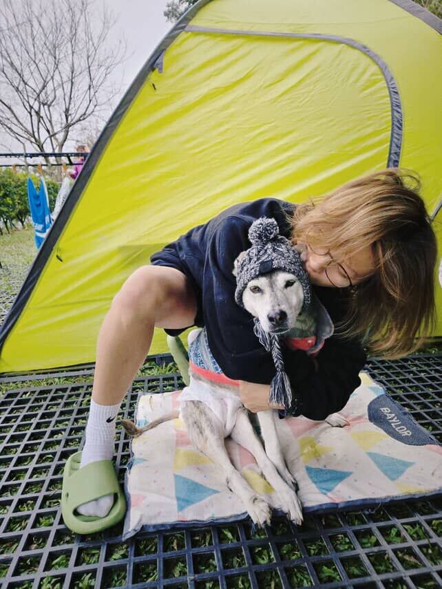 ▲鄰搬家棄養!浪汪下身癱瘓 收養十年不停旅行:讓牠也能感受世界。(圖/小花黑金就是「黃hanajin」提供,請勿隨意翻拍,以免侵權。)