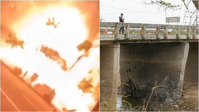 ▲▼厄瓜多連環恐攻「大橋汽車遭炸毀」 恐怖組織報復政府掃黑。(圖/翻攝X)