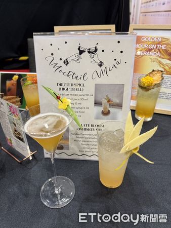 ▲崑山科大餐飲系學生遠赴馬來西亞參加FHM國際廚藝大賽,勇奪金銀銅三獎,展現台灣調酒實力。(記者林東良翻攝,下同)