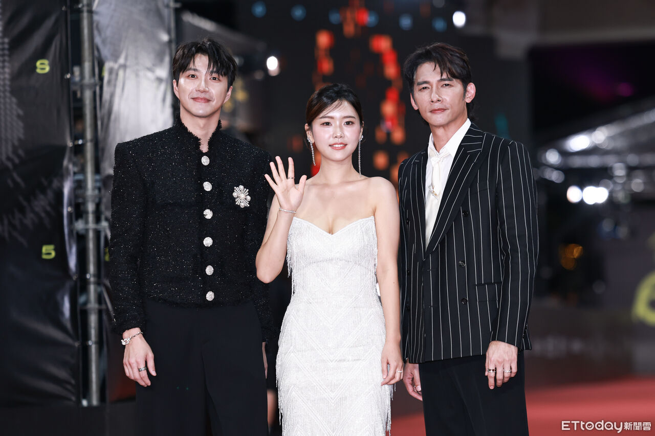 ▲▼2025金鐘獎節目紅毯-温昇豪、江宏傑、韓國女生 Judy【金奎利 KIM KYURI】。(圖/攝影中心攝)